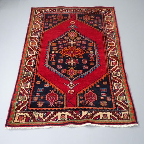 2254 - A red-ground Qashqai rug, 195x35cm