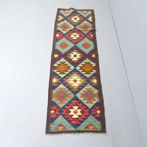 2272 - A maimana Kilim Runner, 196x64cm