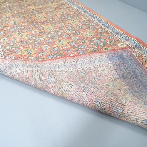 2283 - A red-ground Hamadan runner. 352x105cm