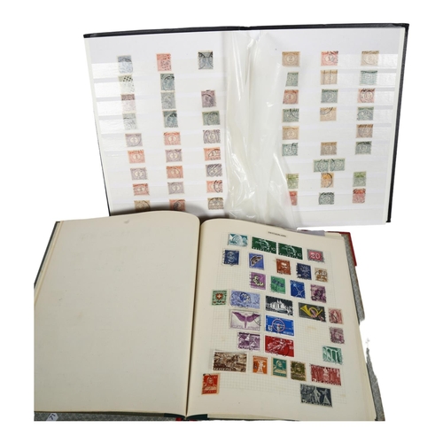 71 - 2 stamp albums, 1 containing various Nederland stamps, including Red 10c, Blue 5c, and various other... 