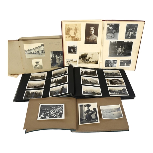 75 - 4 early 20th century photograph albums, containing family photographs, holiday to Switzerland 1937, ... 