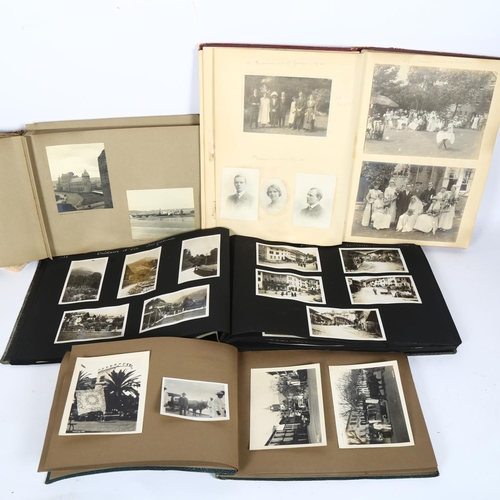 75 - 4 early 20th century photograph albums, containing family photographs, holiday to Switzerland 1937, ... 