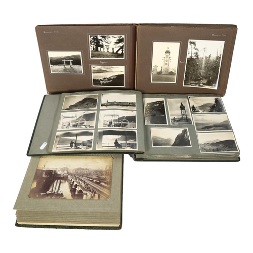 76 - 3 various photograph albums, including holiday snaps to Lucerne August 1930, Luxembourg City 1934, o... 