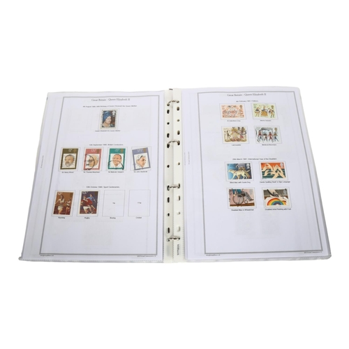 83 - A stamp album of Queen Elizabeth II commemorative stamps, including decimal currency, Polar explorer... 