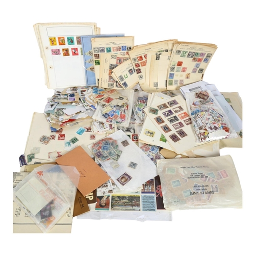 85 - A box of loose and sheeted world stamps