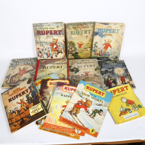 595 - A collection of First Edition Rupert annuals, 1940/50's, and a group of the Adventure series and a s... 