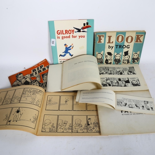 600 - A collection of cartoon books, including Flook by Trog