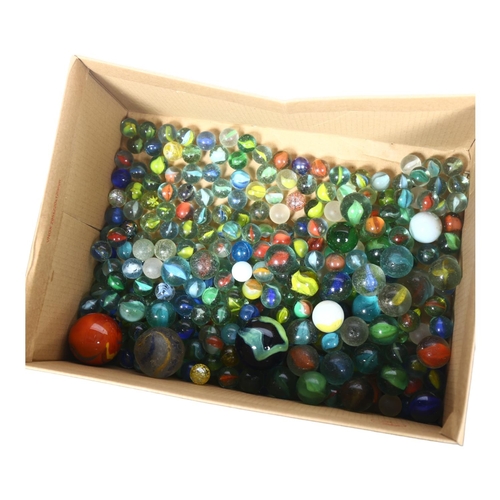 624 - A box of Vintage glass marbles