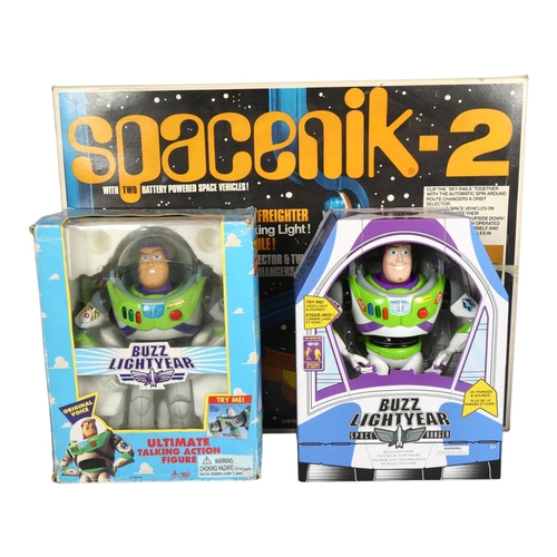 631 - A Vintage Buzz Lightyear interactive talking figure, boxed in original packaging, and a second boxed... 