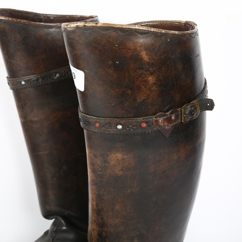 709 - A pair of Vintage adult's leather riding boots