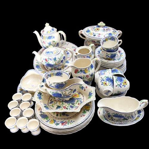 725 - Mason's Regency pattern dinner service and matching teaware, including 2 teapots, and egg cups