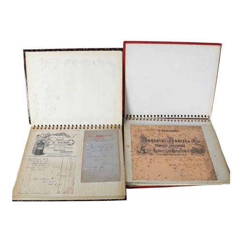 729 - 2 albums of early 20th century bills, letters, programmes etc