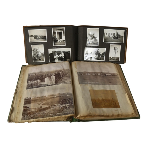 730 - 2 photograph albums, including Pretoria, photographs Christmas 1902 - military, figures etc, and an ... 