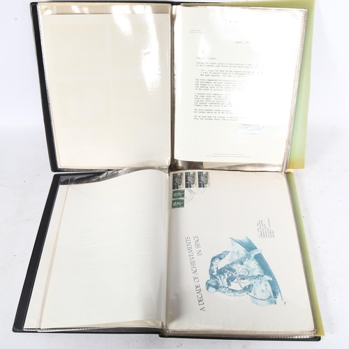 775 - 2 albums with commemorative 1969 Space Exploration items, including letters from Honeywell, 1969 Pri... 