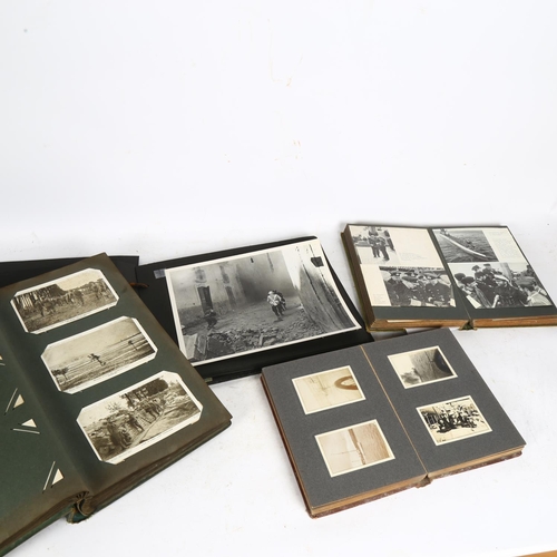 784 - A group of 4 postcard and photo albums, military and world war 2 related in nature, including many l... 