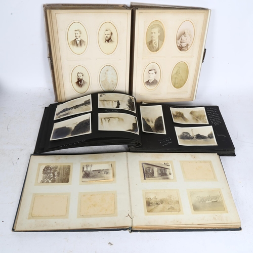 785 - A group of 3 interesting photograph albums, one containing a large quantity of family and individual... 