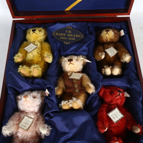 555 - STEIFF UK BABY BEARS 1994-98 - limited edition collector's set in display box, certificate no. 00943... 