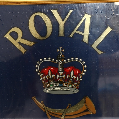 624 - A Vintage framed sign, Royal Airmail, on blue ground, H52cm