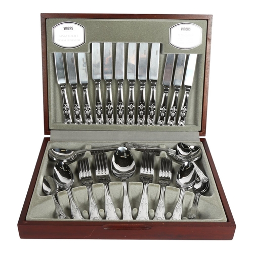 906 - VINERS - a 44-piece canteen of King's pattern cutlery, in fitted case