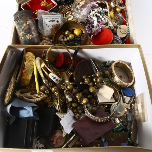 926 - 2 boxes of mixed costume jewellery