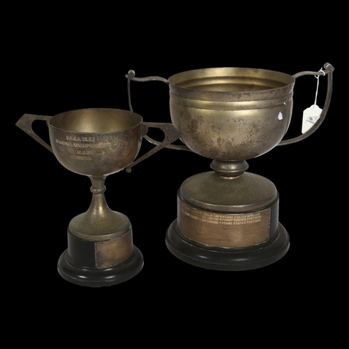 954 - A large silver plated 2-handled trophy, for B.R.S.A. (S.R.) Regional Championships Sea Angling Team,... 