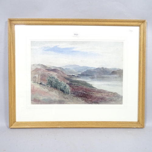 2925 - Bernard Walter Evans RI (1843 - 1922), landscape in North Wales, watercolour, 34cm x 49cm, framed