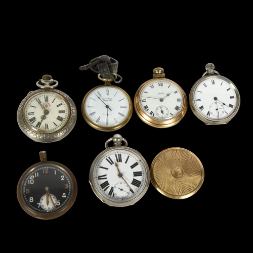 978 - 6 various chrome-case top and key wind pocket watches