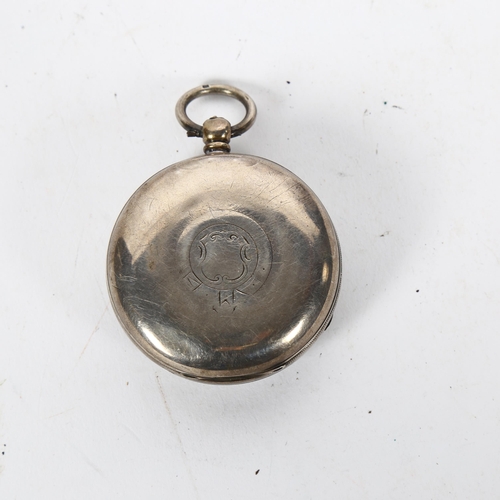 981 - GOLDSMITHS & SILVERSMITHS COMPANY - a Georgian silver-cased key-wind pocket watch, with subsidiary d... 