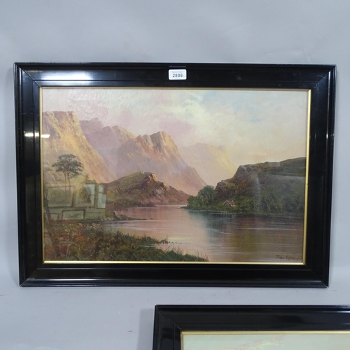 2808 - F E Jamieson, pair of Highland landscapes, oil on canvas, signed, 41cm x 61cm, framed