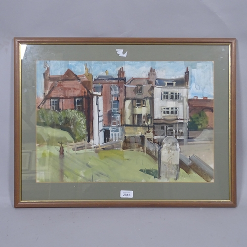 2815 - Samuel Dodwell, Hastings buildings, watercolour, signed, 37cm x 54cm, framed