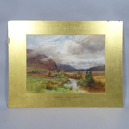 2872 - John Cuthbert Salmon (1844 - 1917), Gwellyn Lake North Wales, watercolour, signed, 42cm x 58cm, moun... 