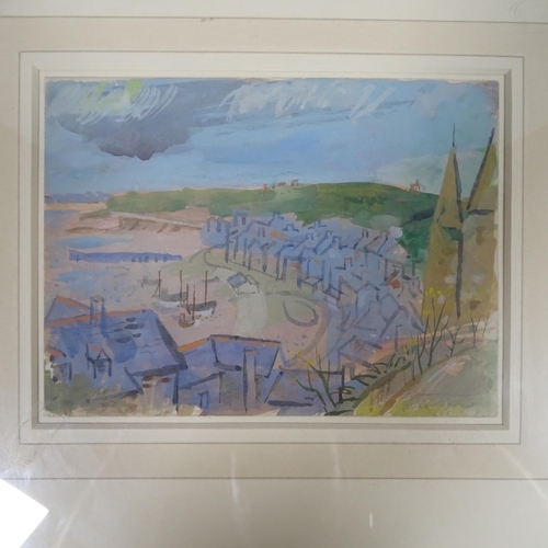 2876 - Austin Taylor (1908 - 1992), 5 coastal and village scenes, 1 framed + 4 mounted (5)