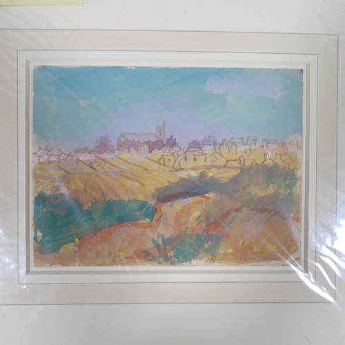 2877 - Austin Taylor (1908 - 1992), 3 scenes in Brittany, 13cm x 17cm, mounted (3)