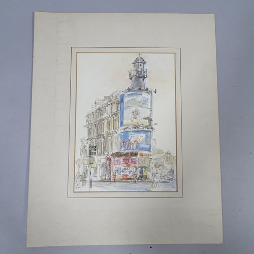 2880 - Audrey Lanceman (born 1931), Pentonville Road/King's Cross, watercolour, signed, 29cm x 20cm, mounte... 