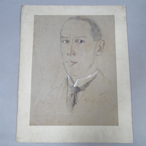 2883 - George Hubert Buckingham Holland (1901 - 1987), portrait of a man, crayon/charcoal on paper, 40cm x ... 