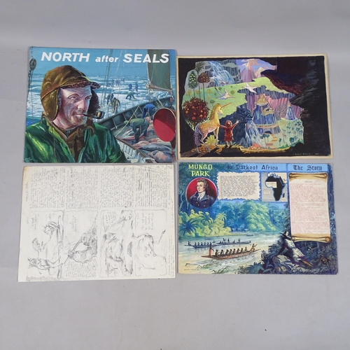 2885 - Spencer Roberts (1920 - 1997), 3 original illustration artworks, gouache on board, all signed, 2 dat... 