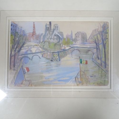 2886 - Austin Taylor (1908 - 1992), Paris, watercolour/body colour, signed, 25cm x 34cm, mounted, together ... 