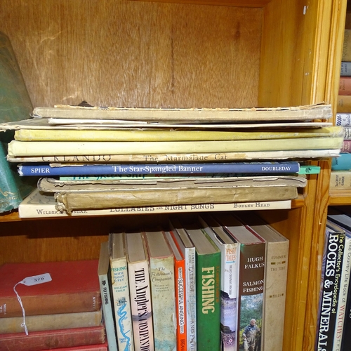 597 - A shelf of Vintage hardback children's books, including fairy tales, Scout annuals, Puffin picture b... 