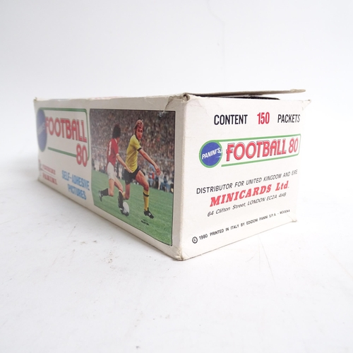 662 - PANINI - a Football 80 Panini counter display box, a used but sealed football 81 sticker packet, an ... 