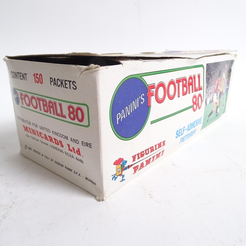 662 - PANINI - a Football 80 Panini counter display box, a used but sealed football 81 sticker packet, an ... 