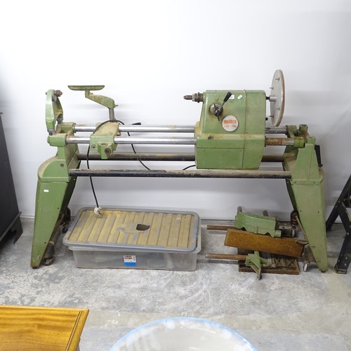 2648 - Multico Pro-mex wood turning lathe. With accessories and in good working order. Overall dimensions i... 