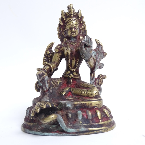 121 - A Tibetan bronze Buddhist figure 