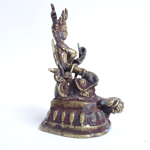 121 - A Tibetan bronze Buddhist figure 