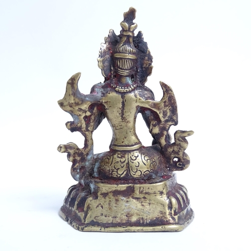 121 - A Tibetan bronze Buddhist figure 