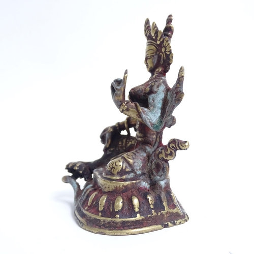 121 - A Tibetan bronze Buddhist figure 