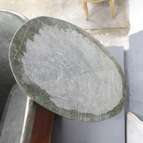 2694 - Four various marble table tops. Largest 116x70cm.