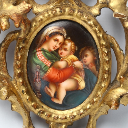 5 - A KPM style painted porcelain plaque after Raphael 