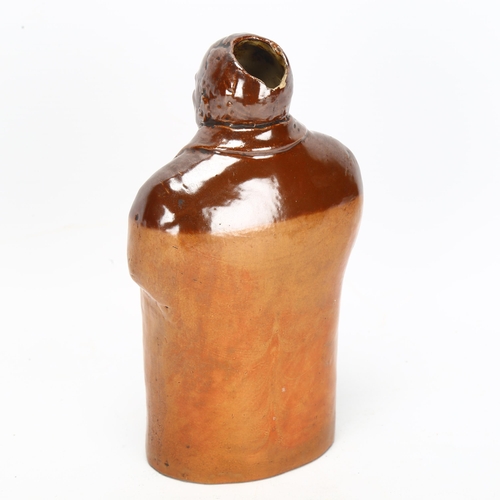 63 - A Doulton Lambeth salt glaze stoneware figural Lord Haldane spirit flask, registration no. 556613, h... 