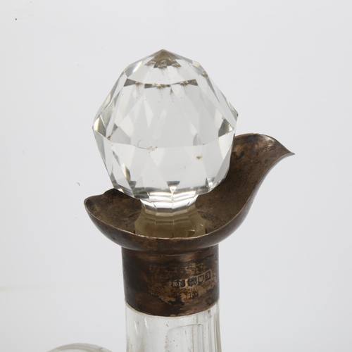 68 - An early 20th century silver-mounted glass pumpkin decanter, by Robert Pringle, hallmarks London 190... 