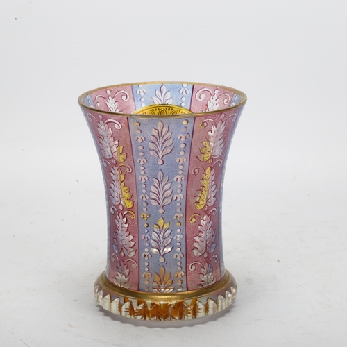 70 - Anton Kothgasser (1769 - 1851), Biedermeier style glass Napoleon II beaker, with hand painted portra... 